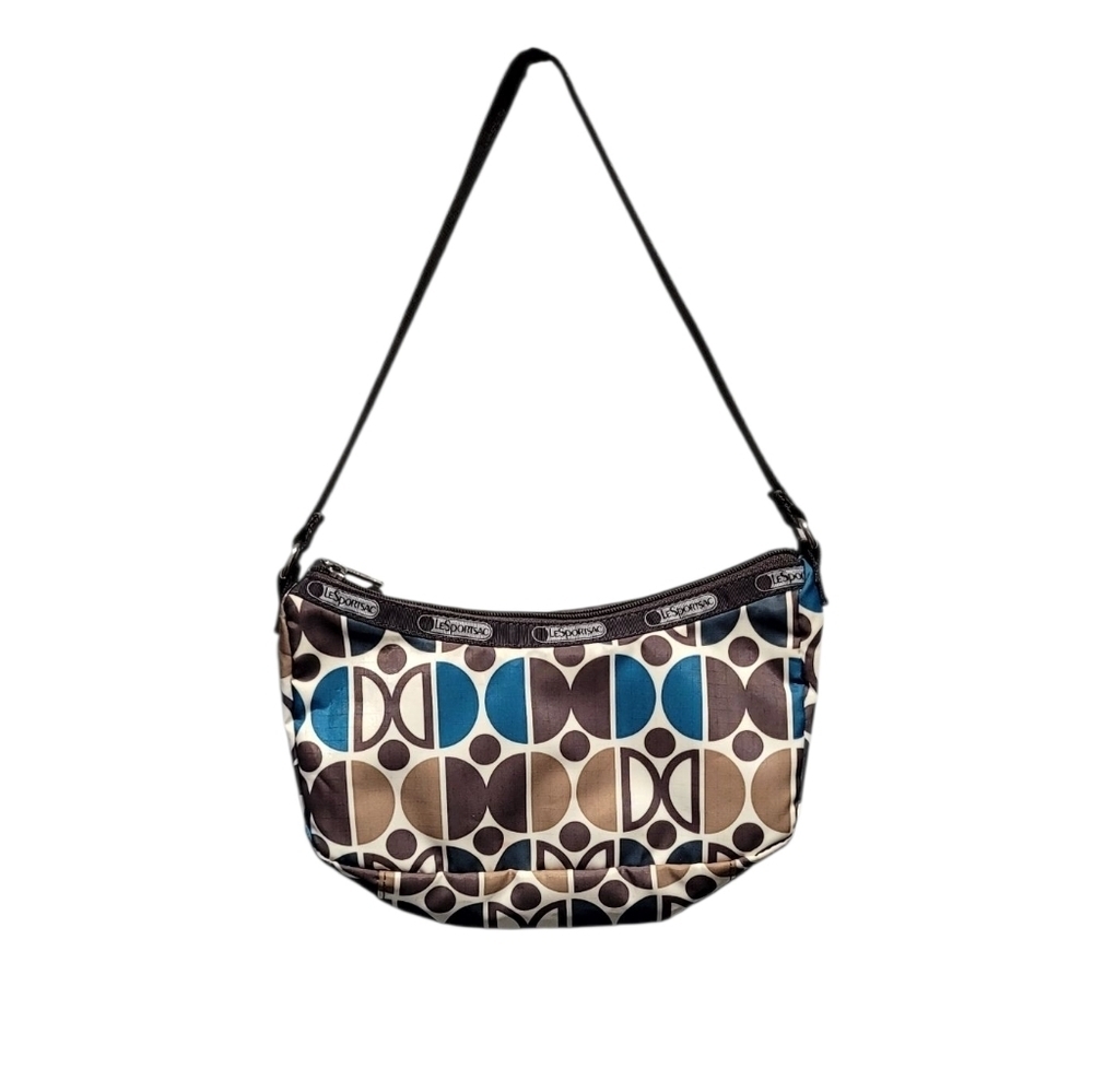 LeSportsac Small Shoulder Bag Nylon Lightweight Purse Crossbody Brown Excellent